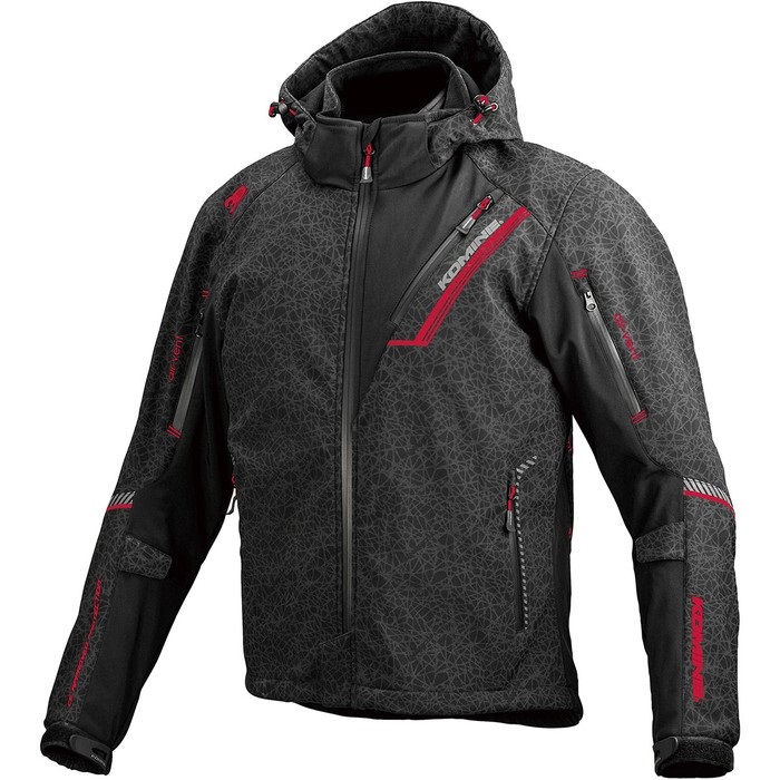 JK-579 プロテクトソフトシェルウインターパーカ 【HR-Black/Red