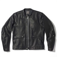 1637 PL-RAFF レザーシングルライダースジャケット ブラック