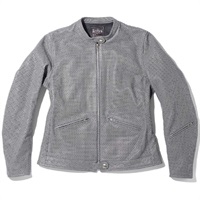 レディース 1311 PL-RAFF レザーシングルライダースジャケット グレー