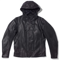 1650 RIDERS PARKA-PL  レザーパーカー ブラック