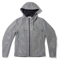 1650 RIDERS PARKA-PL  レザーパーカー グレー