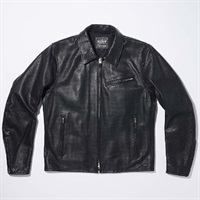 1658 RCR-PL レザーシングルライダースジャケット ブラック