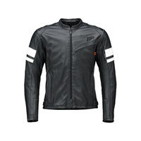 HSL306D ALEM D3O ST-X Lite LEATHER JAC BLACK/WHITE
