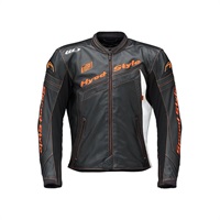 HSL019D NEO-iD D3O ST-X LEATHER JAC BLACK/ORANGE STITCH