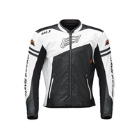 HSL019D NEO-iD D3O ST-X LEATHER JAC WHITE/BLACK(CREST)
