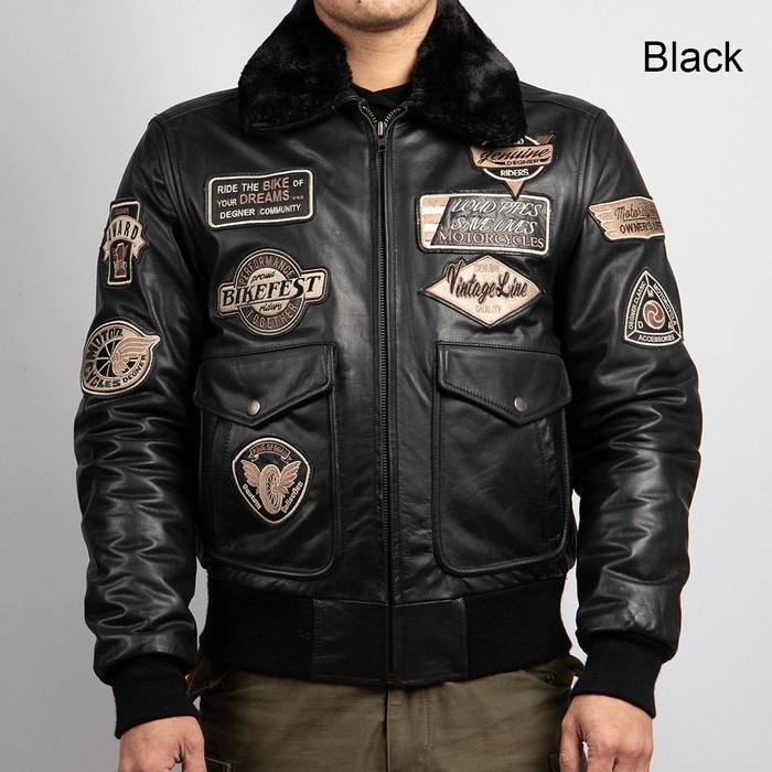 16WJ-10 ヴィンテージフライトジャケット ブラック｜レザージャケット