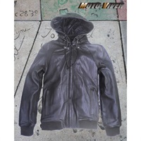 MV-010 シープレザーパーカジャケット BLACK｜レザージャケット｜の