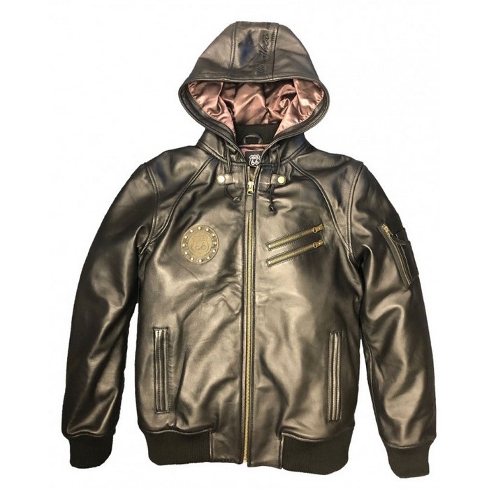 ROU-0002 LEATHER PARKER BLACK｜レザージャケット｜の通販なら