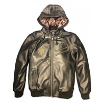 ROU-0002 LEATHER PARKER BLACK｜レザージャケット｜の通販なら