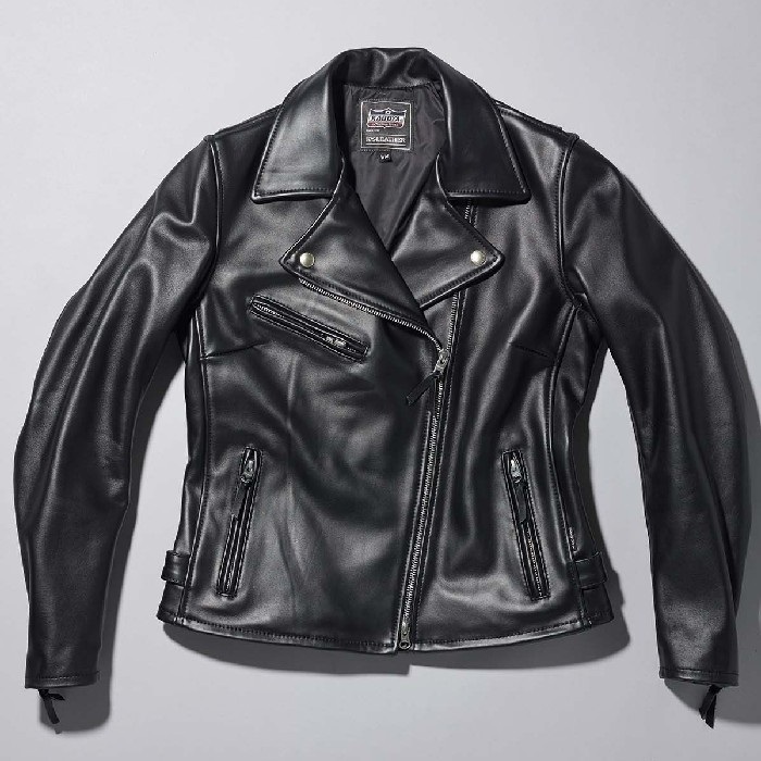 レディース 1659 BOREAS レザーダブルライダースジャケット ブラック