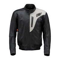 HSL524D ST-X LEATHER〔HALBERD D3O〕 BLACK/IVORY｜レザージャケット