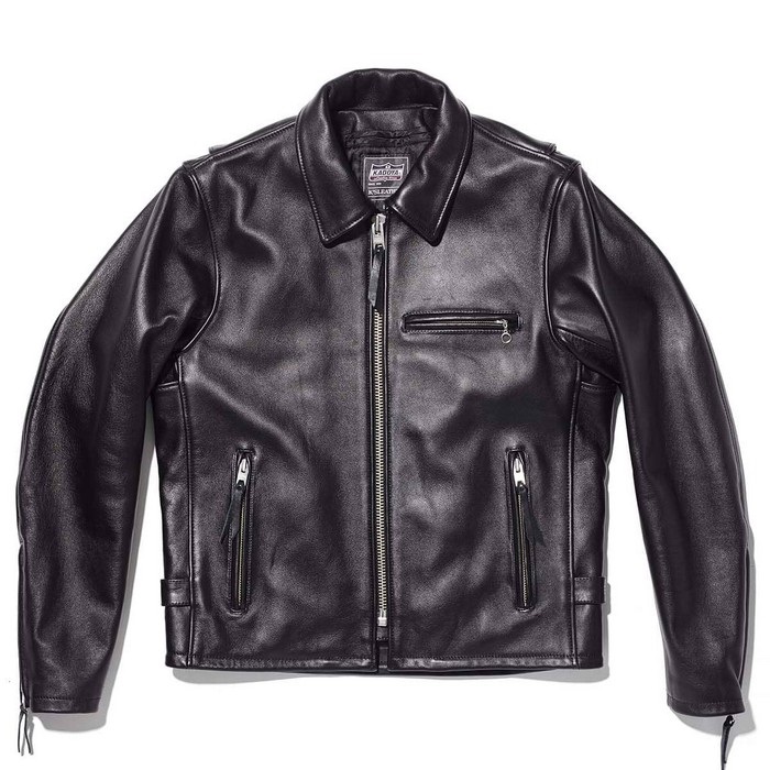 1531 VNS-4 レザーシングルライダースジャケット ブラック｜レザー