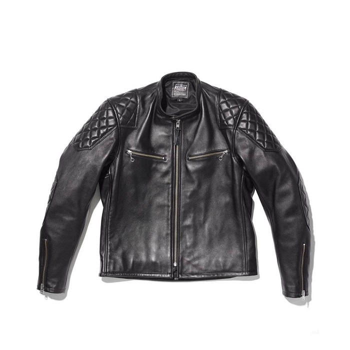 1532 VALENZ-NEO レザーシングルライダースジャケット ブラック