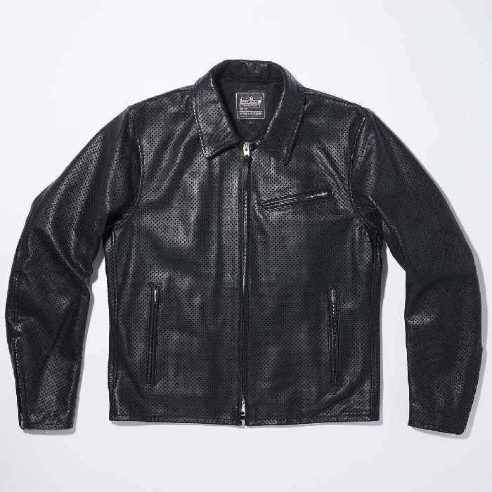 Prestige ブラック レザー シングルライダースジャケット