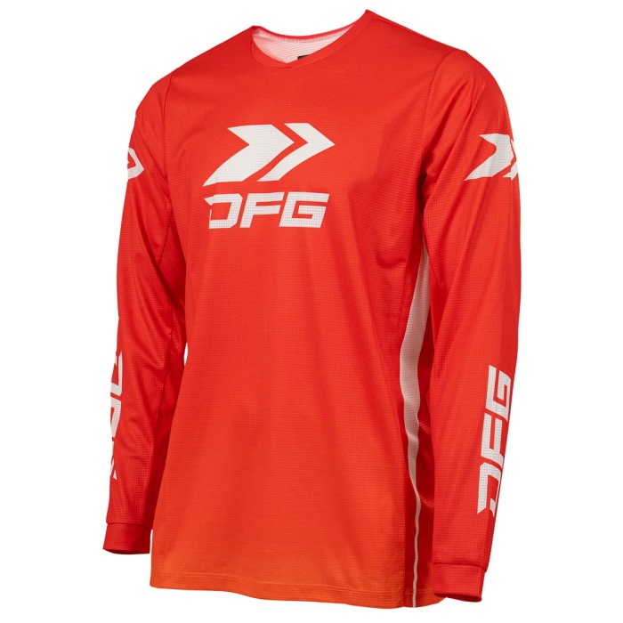 ソリッド ジャージ レッド/ホワイト｜オフロードジャージ｜の