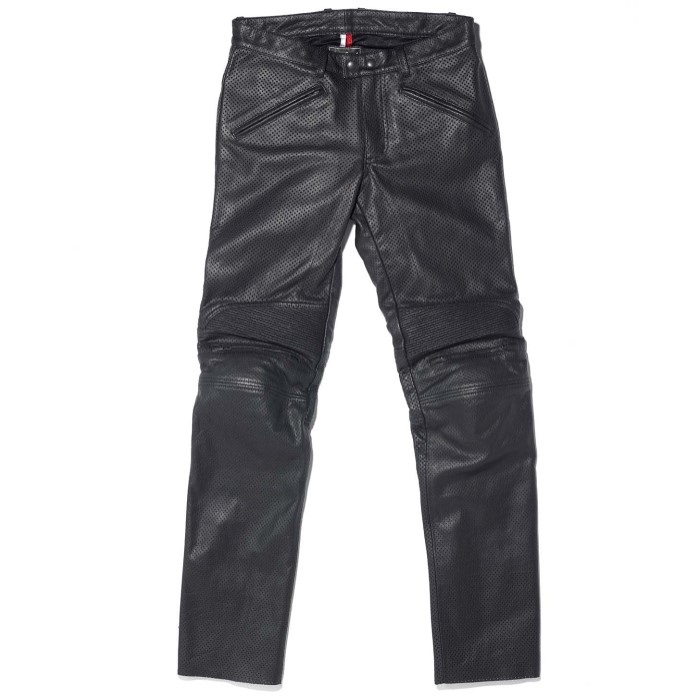 2283 BRAWLER PANTS-2 PL パンチングレザーパンツ ブラック｜レザー