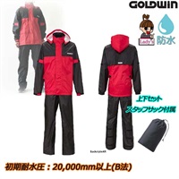 【在庫限り】[個別配送のみ他商品との同梱不可] (レディース)GSM22902 Gベクター3 コンパクトレインスーツ ブラック×レッド(KR)◆全6色◆