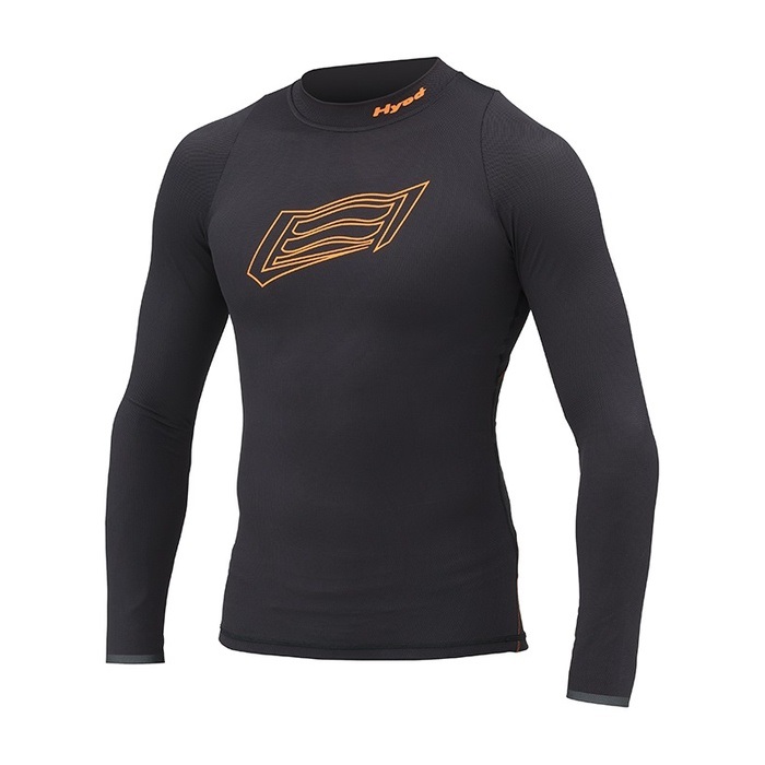 HRU701 HYOD BOOST CROSS-MESH UNDER SHIRTS BLACK/ORANGE｜上半身 