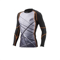 HRU001SP BOOST UNDER SHIRTS〔SPLASH〕 BLACK/ORANGE