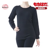 MJM-015 もちジョイ＜超極厚地＞あったか丸首長袖シャツ Women's ブラック