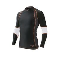 HRU001 BOOST UNDER SHIRTS(LONG) BLACK/ORANGE｜上半身インナーウェア