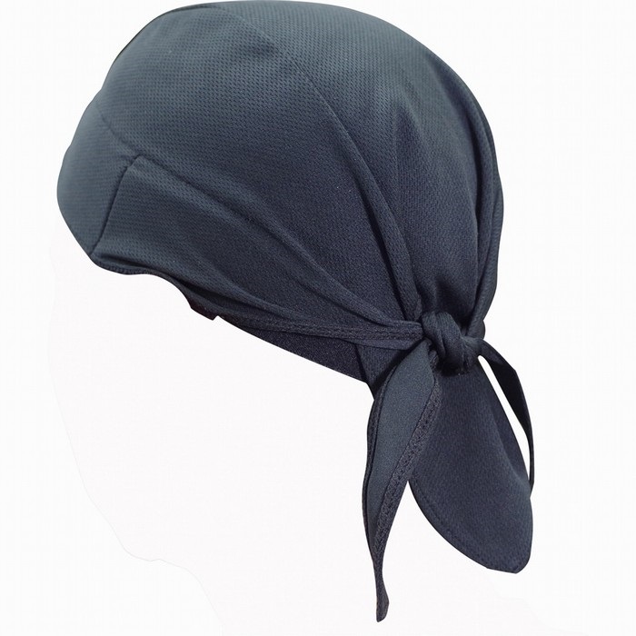 AK-321 クールマックスRインナーキャップバンダナ 【Black】｜冷感