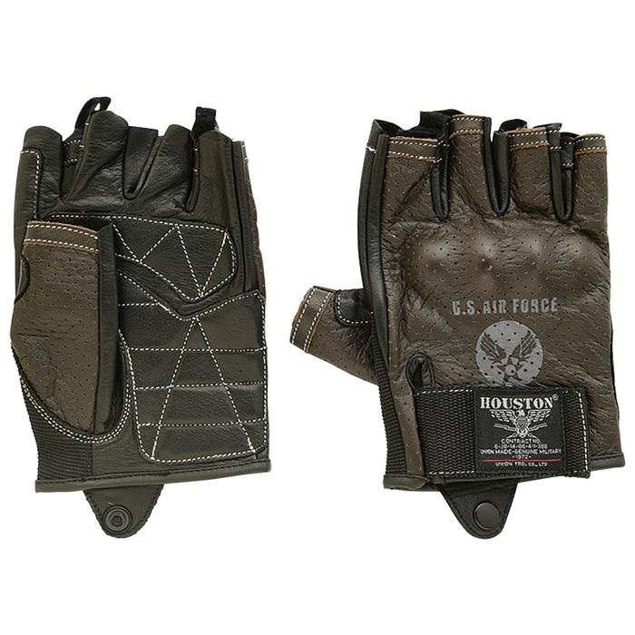 HTVG‐2323S PUNCHING LEATHER ハーフグローブ ブラウン