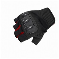GK-242 プロテクトメッシュハーフフィンガーグローブ 【Black/Red】