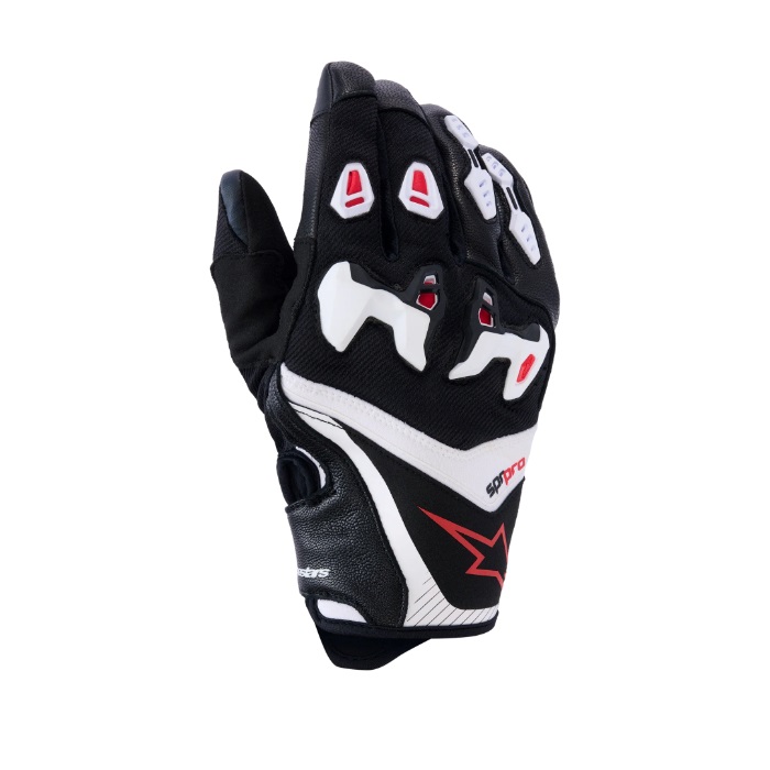 SP-R PRO GLOVE 1304 BLACK WHITE BRIGHT RED｜オールシーズングローブ