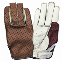 ショート / サマー) STM パンチングメッシュ レザーグローブ ブラウン