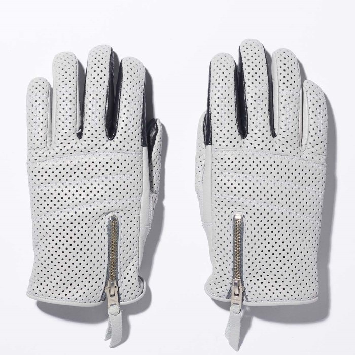 3359 ROX GLOVE - PL パンチングレザーグローブ グレー｜レザー