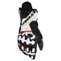 GP PLUS R V3 LEATHER GLOVES 1231 BLACK WHITE RED FLUO
