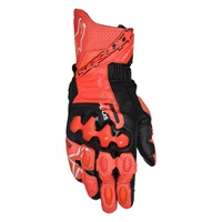 GP PLUS R V3 LEATHER GLOVES 3097 BRIGHT RED RED FLUO BLACK