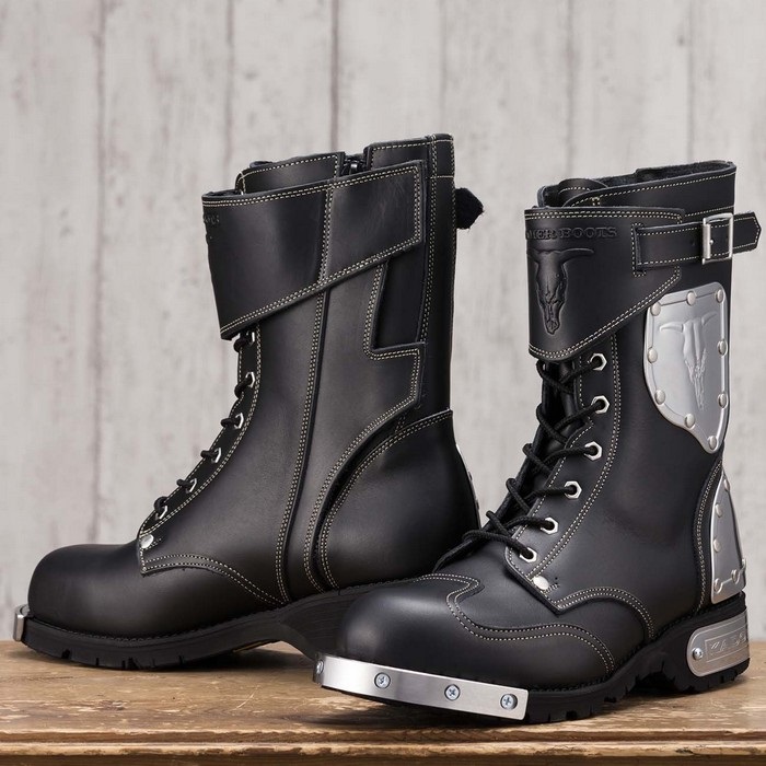 4512 HAMMER BOOTS SHORT ハンマーブーツ ショート ブラック/シルバー