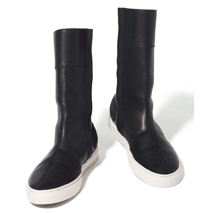 レディース 4336 LEATHER HIGH SNEAKER M2 レザーブーツ ブラック
