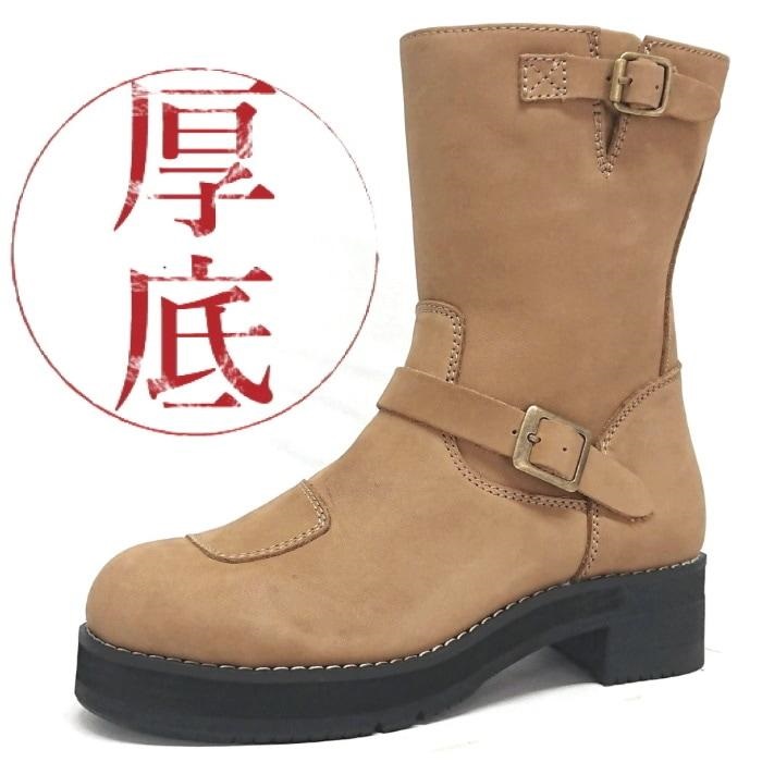 まろぷ 厚底イーグル クレイジーブラウン｜ブーツ｜の通販なら、オートバイ