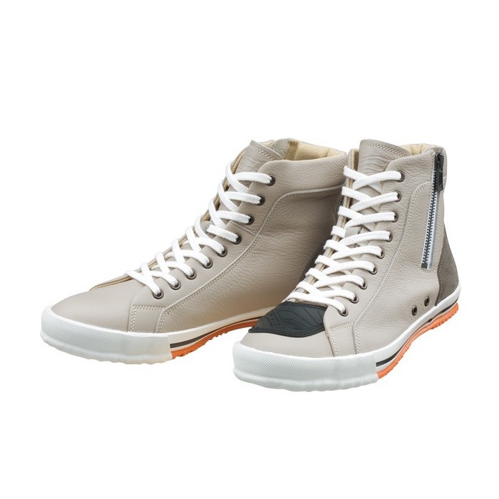 HYF002 HIGH-CUT RIDE SNEAKERS (レザースニーカー) LIGHT GREY 