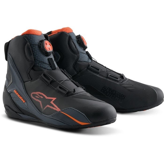 FASTER-4 BOA SHOES ASIA ライディングシューズ 174 BLACK GRAY ORANGE 