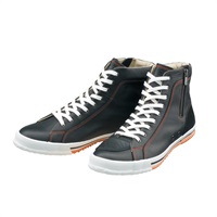 HYF002 HIGH-CUT RIDE SNEAKERS (レザースニーカー) BLACK/ORANGE