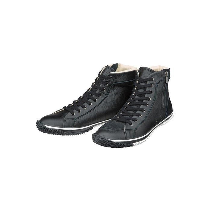 HYF003 HIGH-CUT RIDE SNEAKERS (レザースニーカー) BLACK｜シューズ