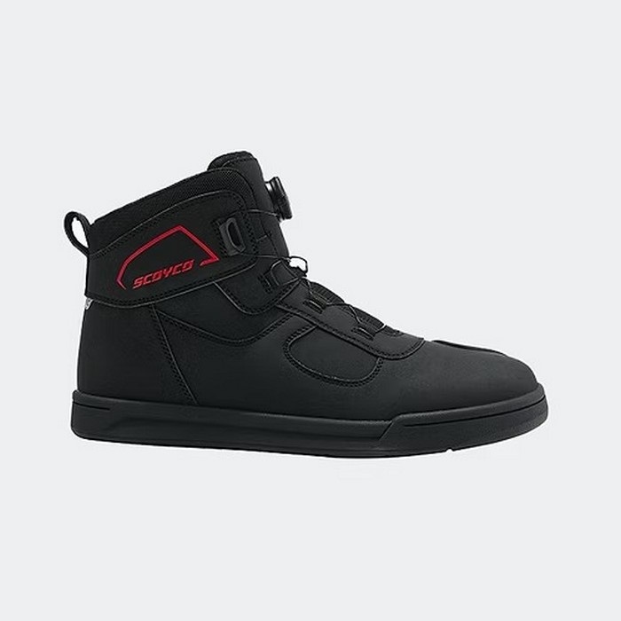  Motorrad ライディングシューズ MT074 JP FIT カジュアルライディングシューズ ブラック/レッド