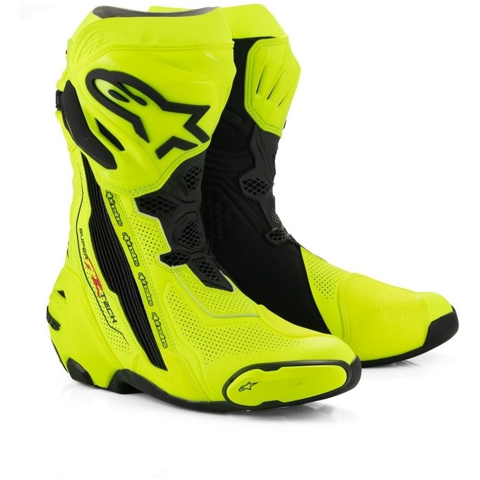 SUPERTECH-R VENTED BOOTS レーシングブーツ 551 YELLOW FLUO BLACK 