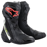 SUPERTECH-R BOOTS レーシングブーツ 1236 BLACK WHITE FLUO YELLOW FLUO