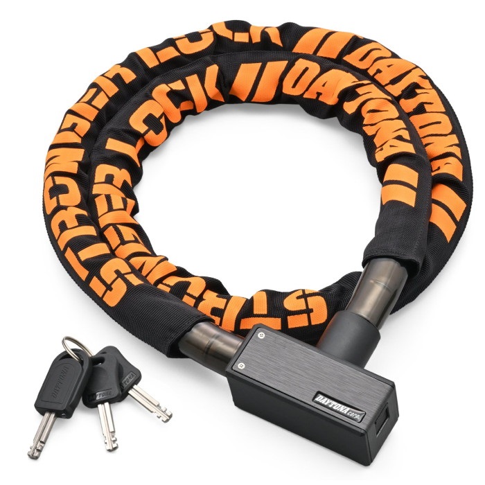 ストロンガースチールリンクロック キーロックタイプ 1200mm(ブラック)