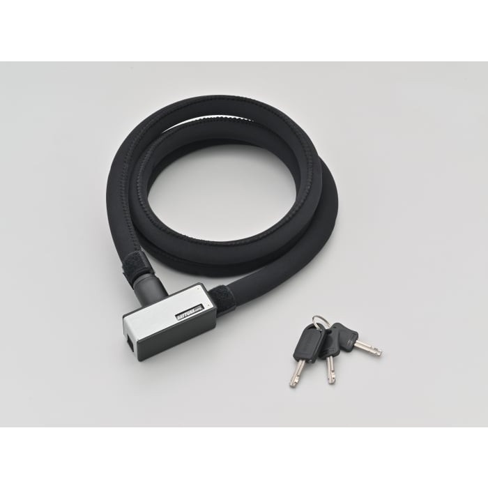 ストロンガーワイヤーロック キーロックタイプ 1800mm(シルバー)