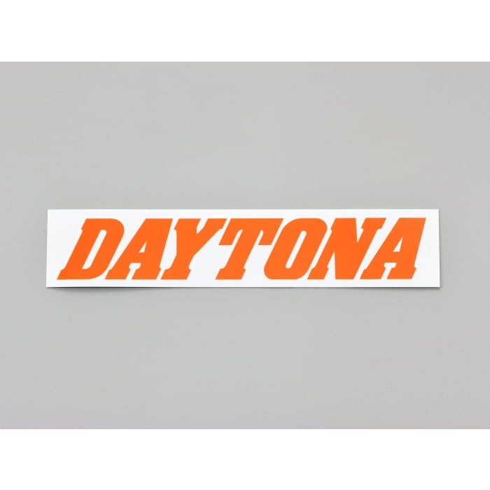 ＜DAYTONA＞ ステッカー 白/オレンジ（文字）(150mm×30mm)
