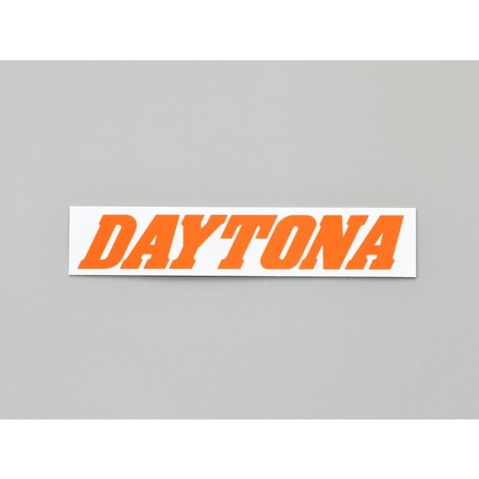 ＜DAYTONA＞ ステッカー 白/オレンジ（文字）(80mm×16mm)