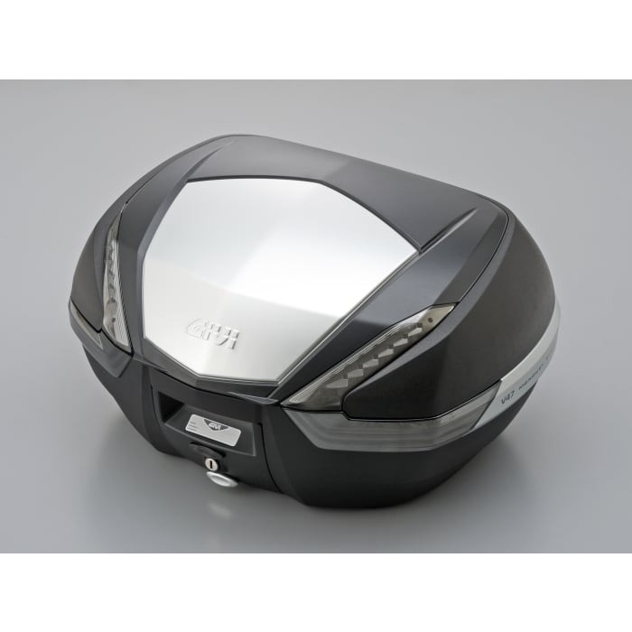 V47 モノキーケース 未塗装ブラック 47L トップケース(TECH アルミパネル)