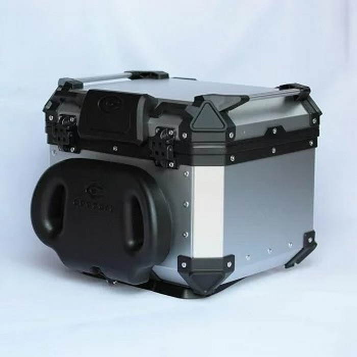 トップケース アルミ Q1 45L アジャスタブルバックレスト付き シルバー