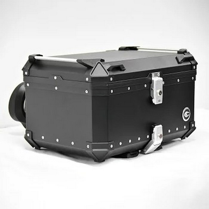 トップケース アルミ Q3 65L アジャスタブルバックレスト付き ブラック